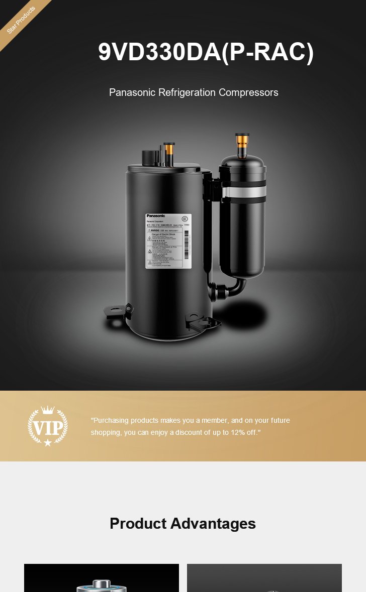 Panasonic Compressor 9VD330DA(P-RAC), technical parameters pdf, structure diagram